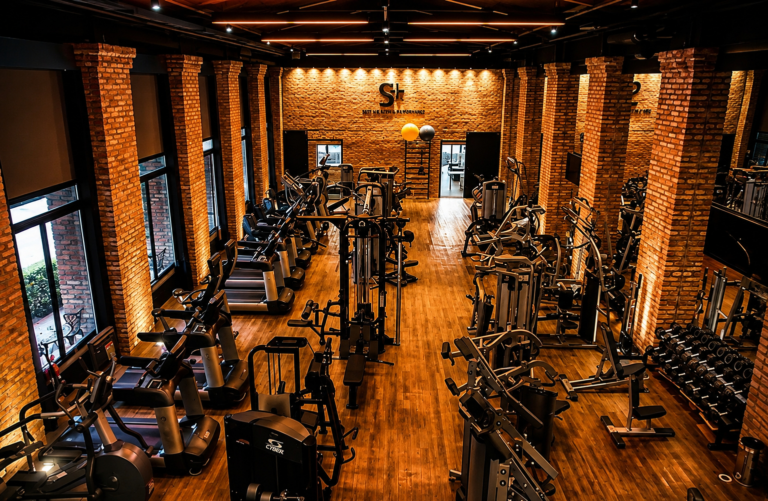 Área de musculação Sett Academia