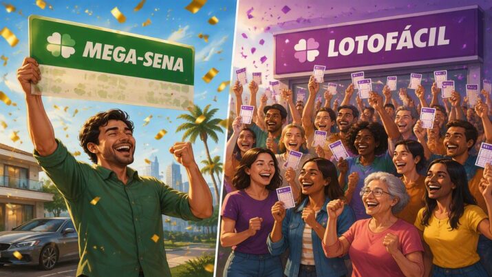 Enquanto uma pessoa comemora prêmio da Mega-Sena, dezenas de pessoas comemoram a Lotofácil.
