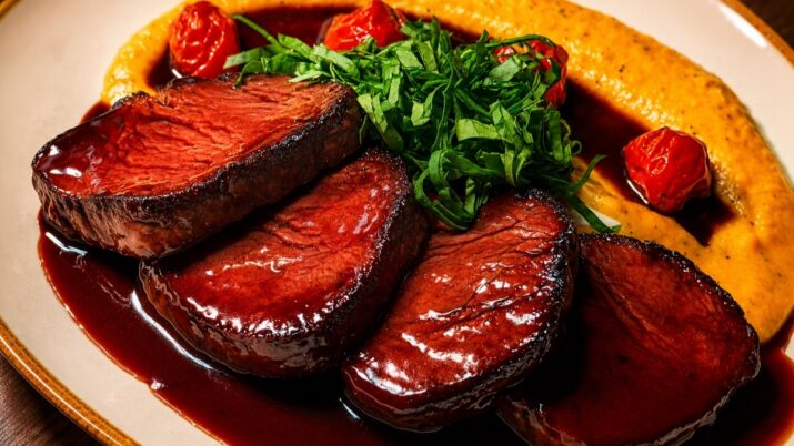 prato com carne