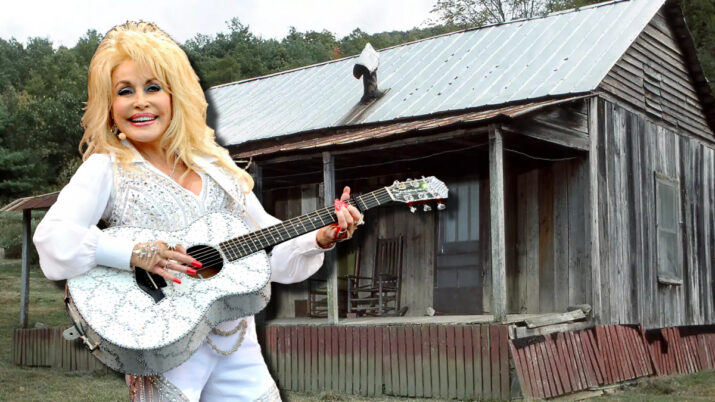 Dolly Parton nasceu em uma família de 12 filhos em casa humilde no Tennesee