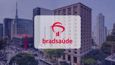 Fachada da sede da Bradsaúde (SAUD3), na Avenida Paulista, em São Paulo.