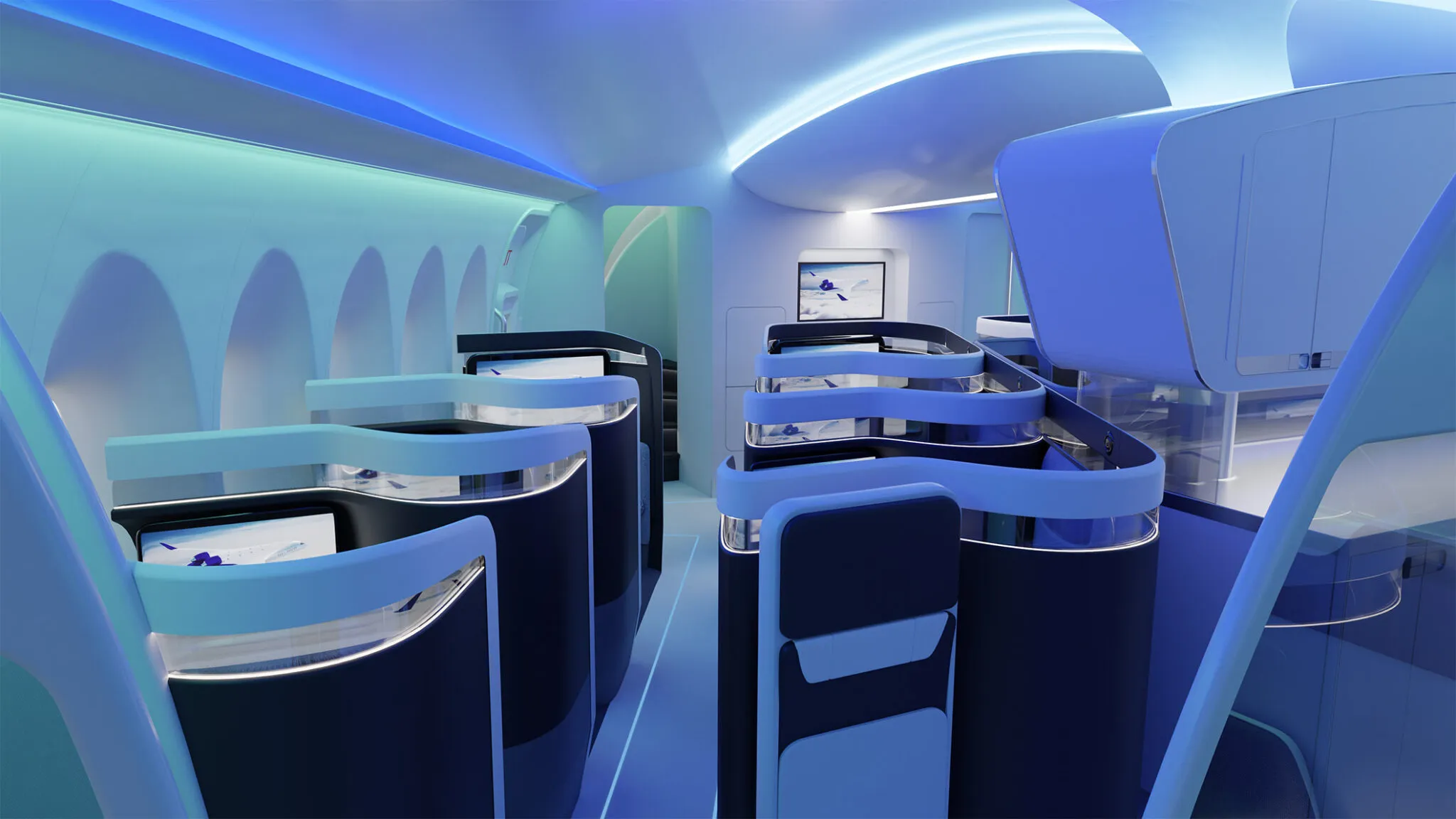 Cabines executivas de avião da JetZero