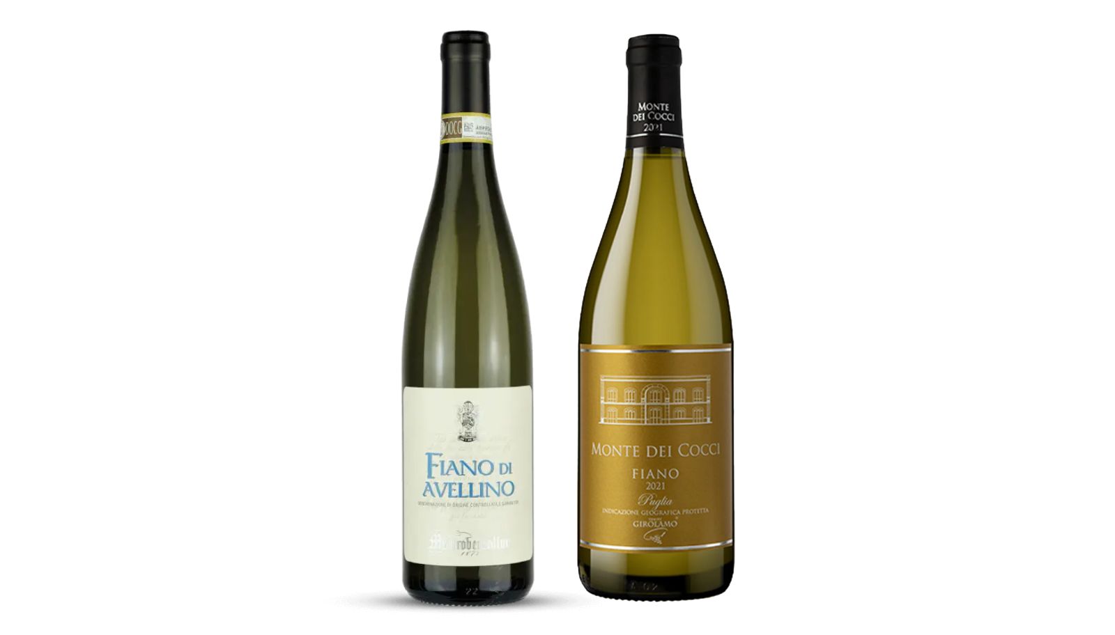 Dois rótulos de Fiano