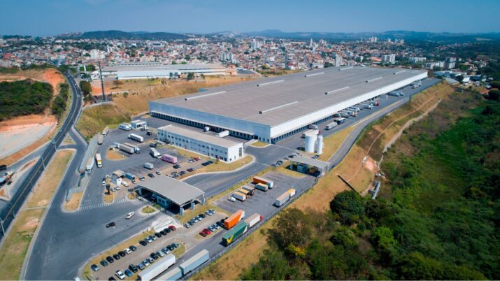 Galpão logístico de Contagem visto de cima