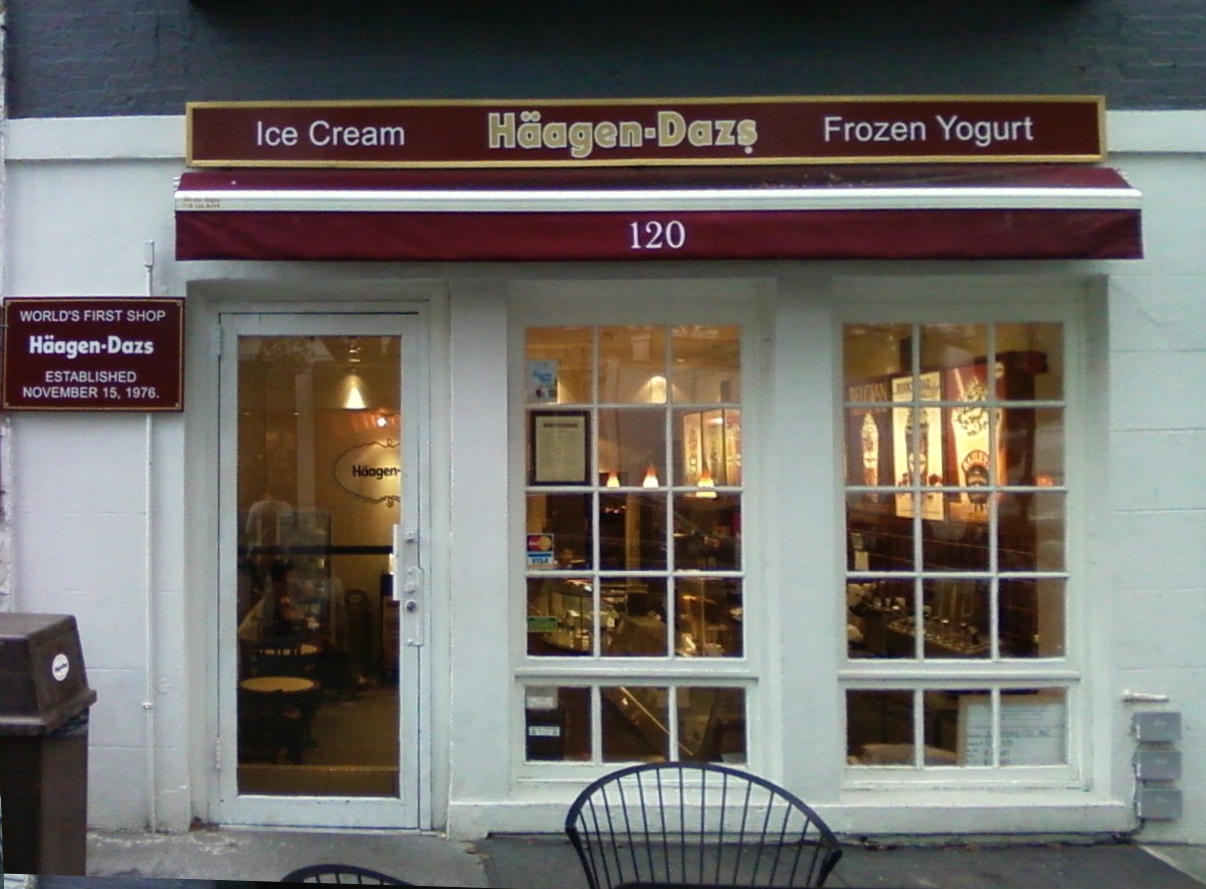 Primeira loja da Häagen-Dazs no Bronx, bairro de Nova York