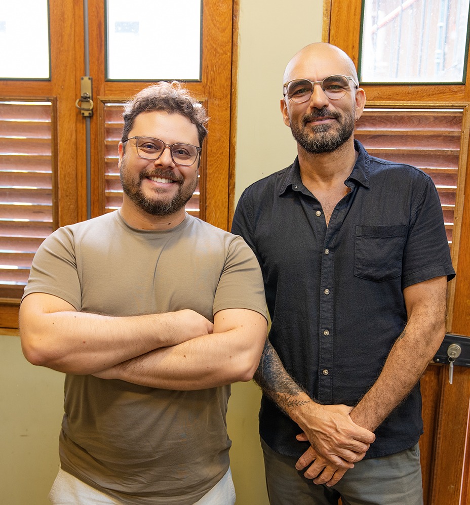 Emanuel Orengo, diretor da Cine8 Filmes, e Luciano Romanieli, produtor executivo da produtora