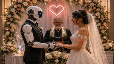Casamento ente IA e humanos.