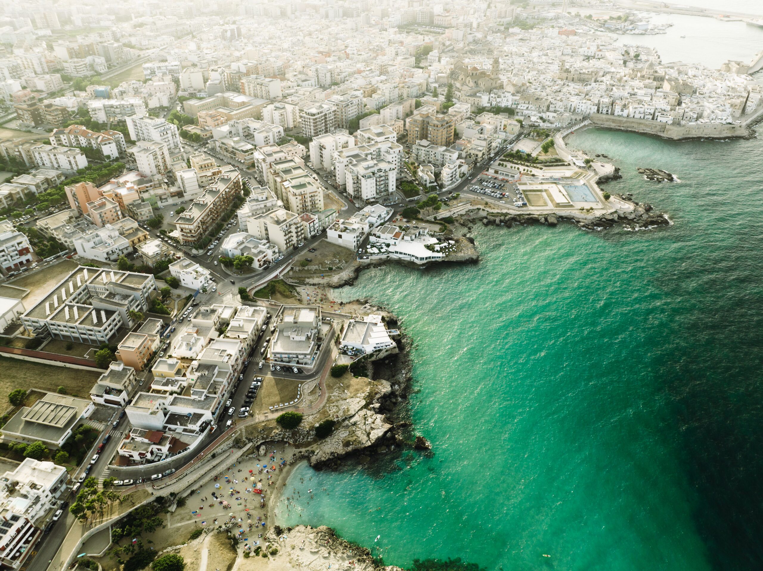 Vista aérea de Monopoli, na Puglia