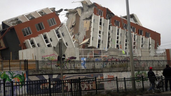 Terremoto em Concepción, no Chile, em 2010.