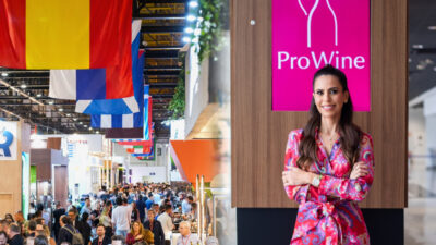 Corredor da ProWine São Paulo e Malu Sevieri