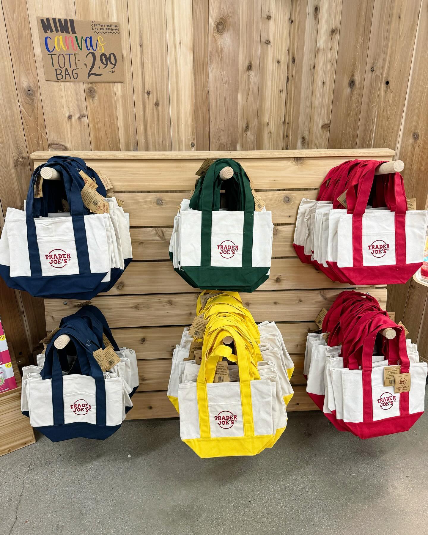 Mini sacolas do Trader Joe's