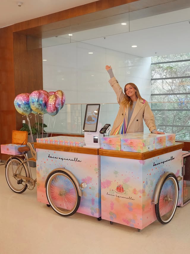 Marcella Tranchesi abriu quiosque da Doce Aquarella no Shopping Cidade São Paulo