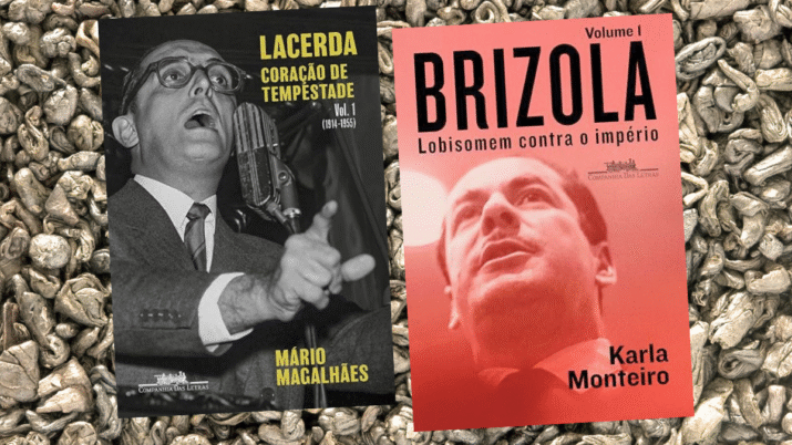 Capas de biografias de Lacerda e Brizola