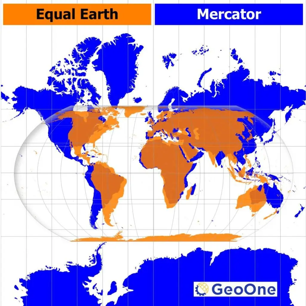 Comparaçao entre mapa-múndis