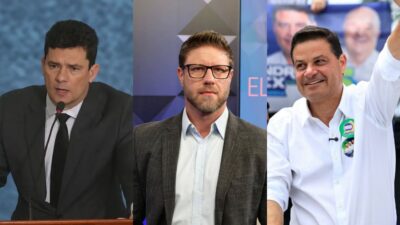 Eleições 2026 no Paraná: Sergio Moro (PL) na liderança e Requião Filho (PDT) e Sandro Alex (PSD).