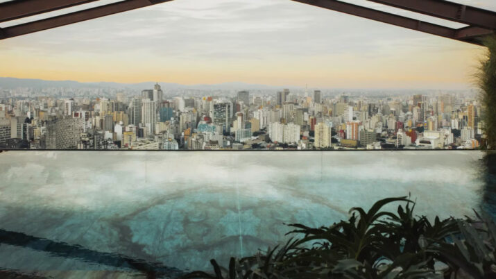 Vista da Penthouse Suite, a acomodação mais luxuosa do Rosewood São Paulo