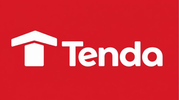 Logo da Tenda em fundo vermelho e letras brancas