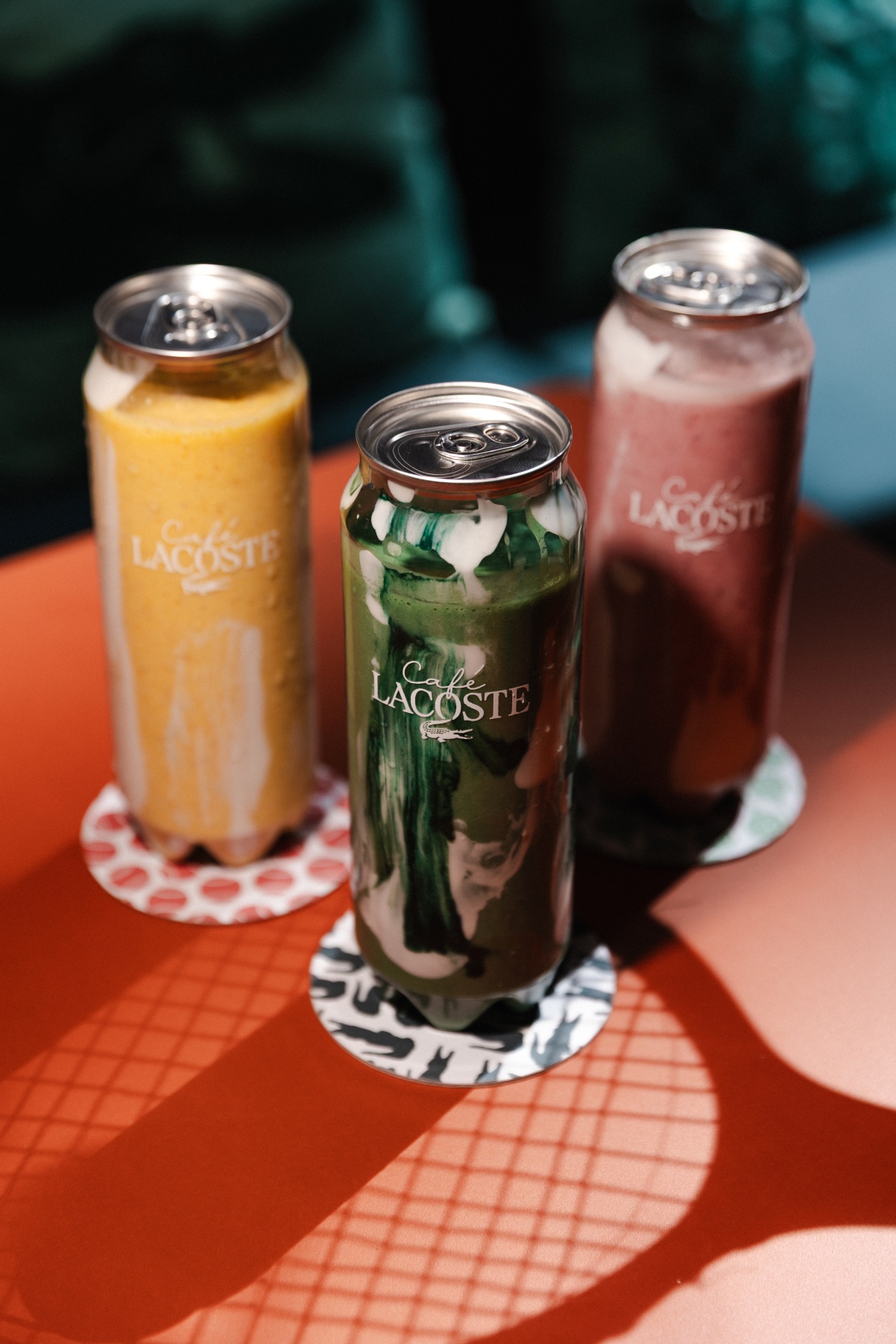 smoothies coloridos com visual marmorizado