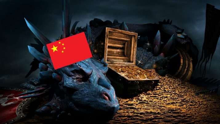 Dragão da China com suas reservas cambiais e em ouro
