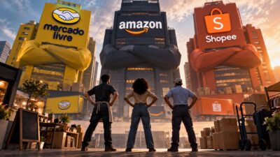 empreendedores PMEs pequenas e médias empresas enfrentando grandes marketplaces amazon mercado livre shopee
