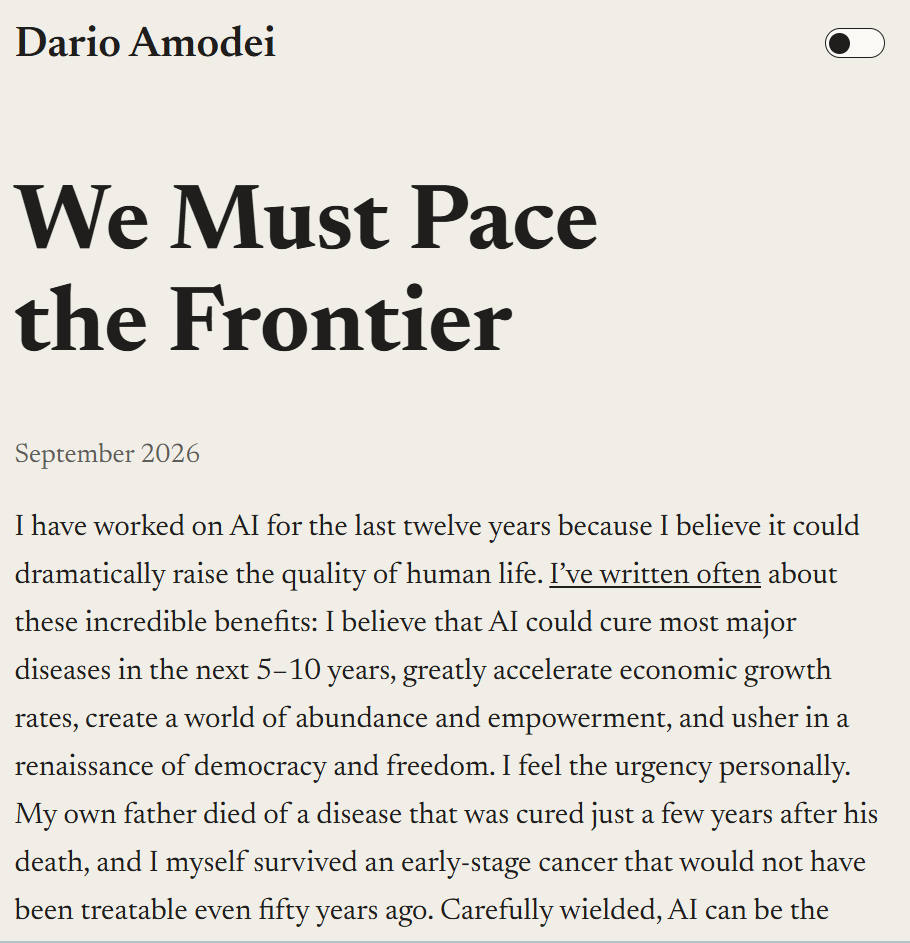 Artigo publicado por Dario Amodei alerta para IA