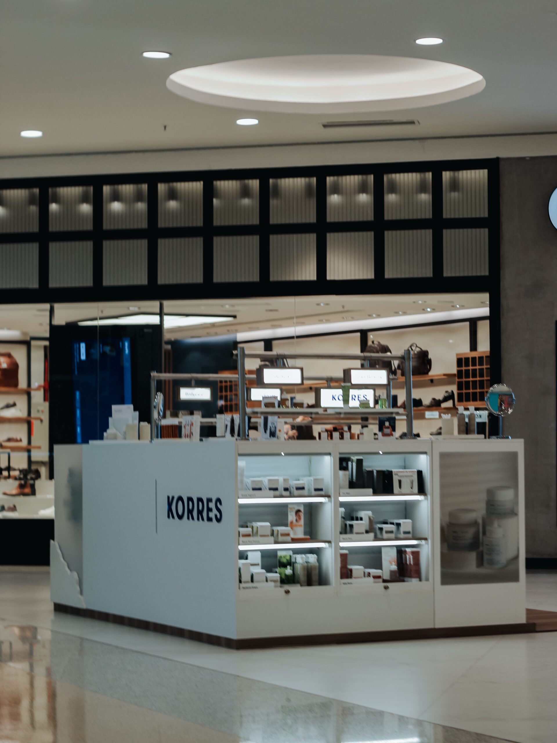 Quiosque Korres no ParkShoppingBarigüi, em Curitiba