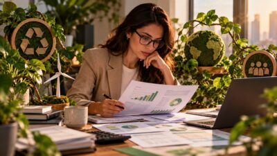 Análise de crédito e investimento com foco em ESG em meio à natureza, sustentabilidade, social, governança