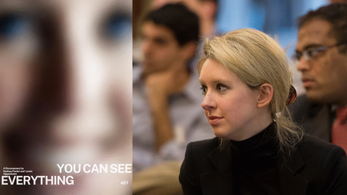Elizabeth Holmes aparece em cena do documentário You Can See Everything, produção que registra sua rotina familiar e os dias que antecederam sua entrada na prisão federal nos Estados Unidos.