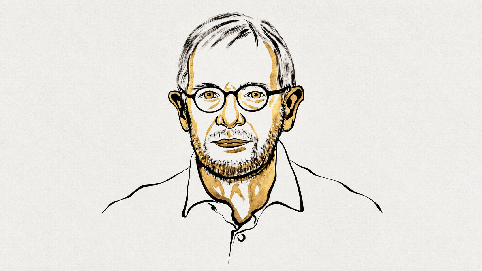 Ilustração de Francis Halzen, ganhador do Prêmio Nobel de Física de 2026.