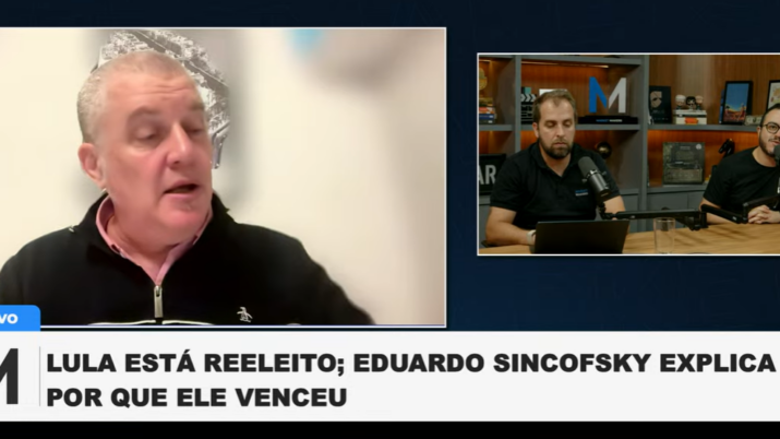 O especialista em opinião pública e fundador da Nox, Eduardo Sincofsky, em live do Market Makers