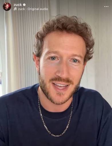 Mark Zuckerberg surgiu com novo visual